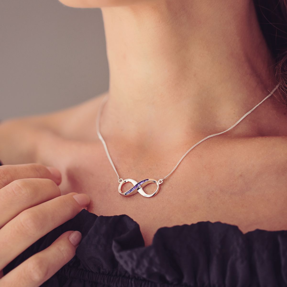 Infinity sales cremation necklace