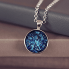 Cremation Ashes Round Pendant Necklace