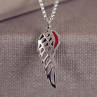 Cremation Ashes Angel Wing Necklace