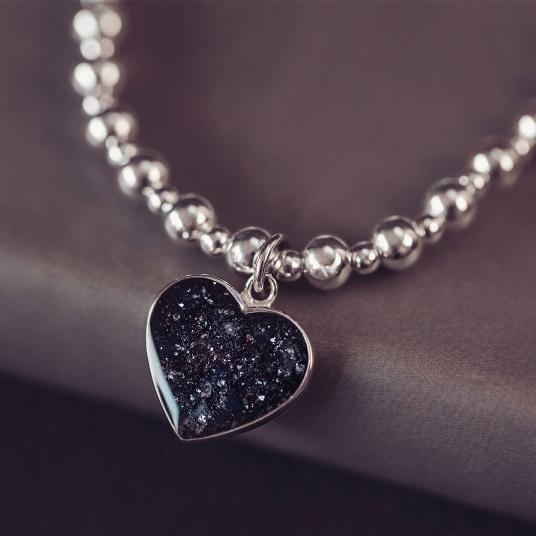 Cremation Ashes Heart Bracelet