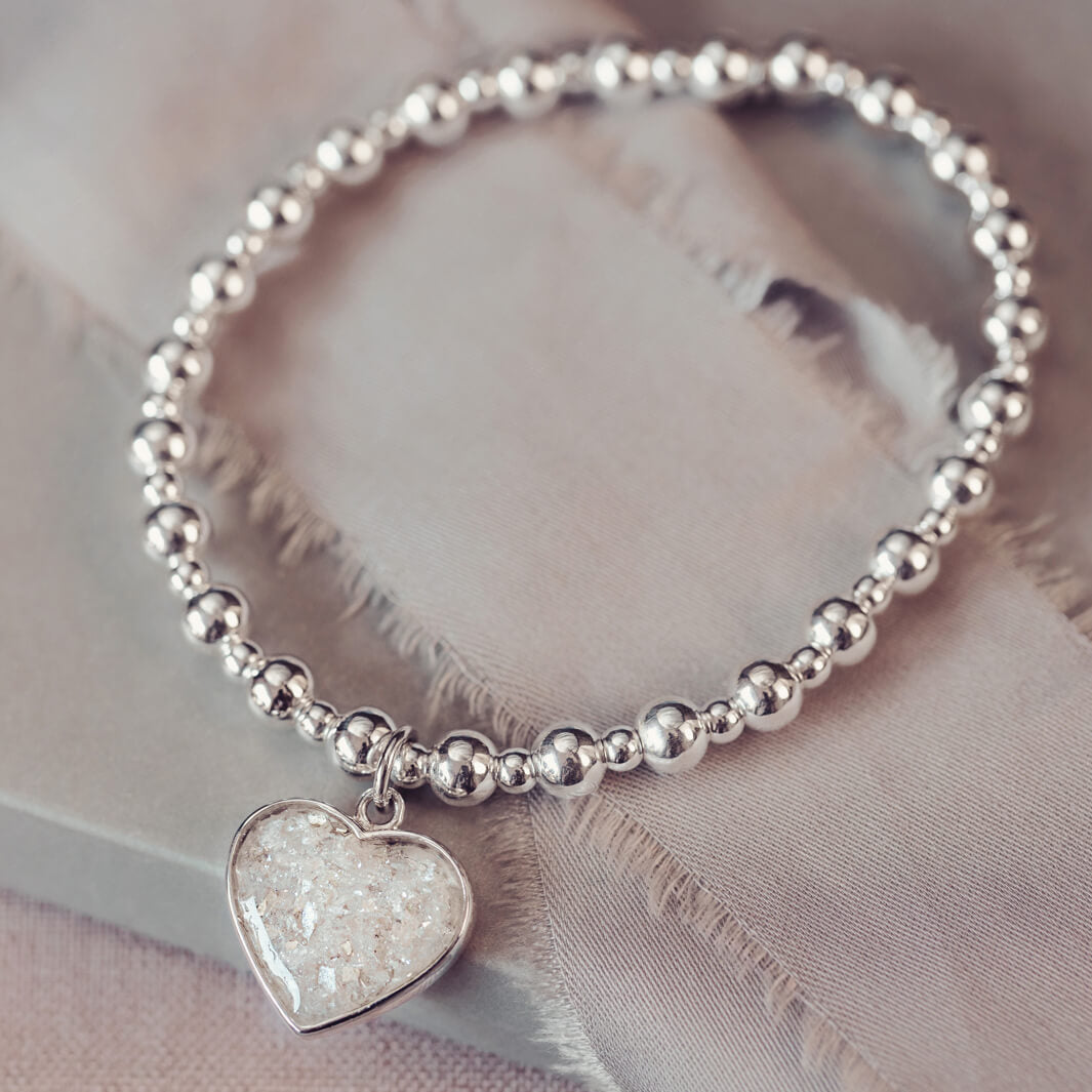 Cremation Ashes Heart Bracelet