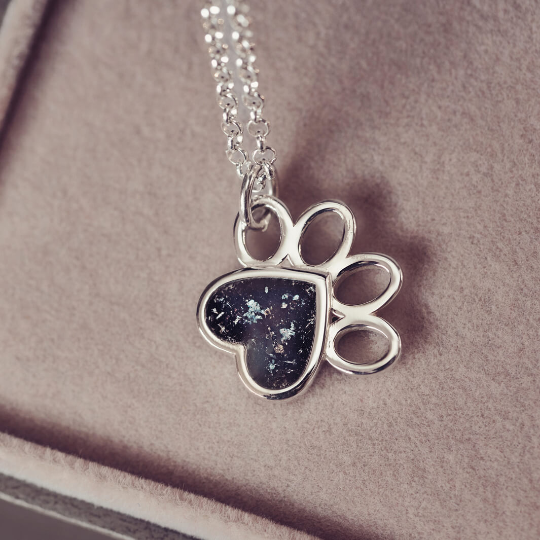 Paw Cremation Ashes Necklace