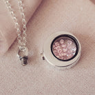 Floating Crystal Round Ashes Urn Necklace