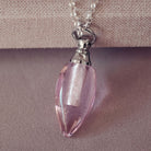 Glass Ashes Pink Waterdrop Necklace