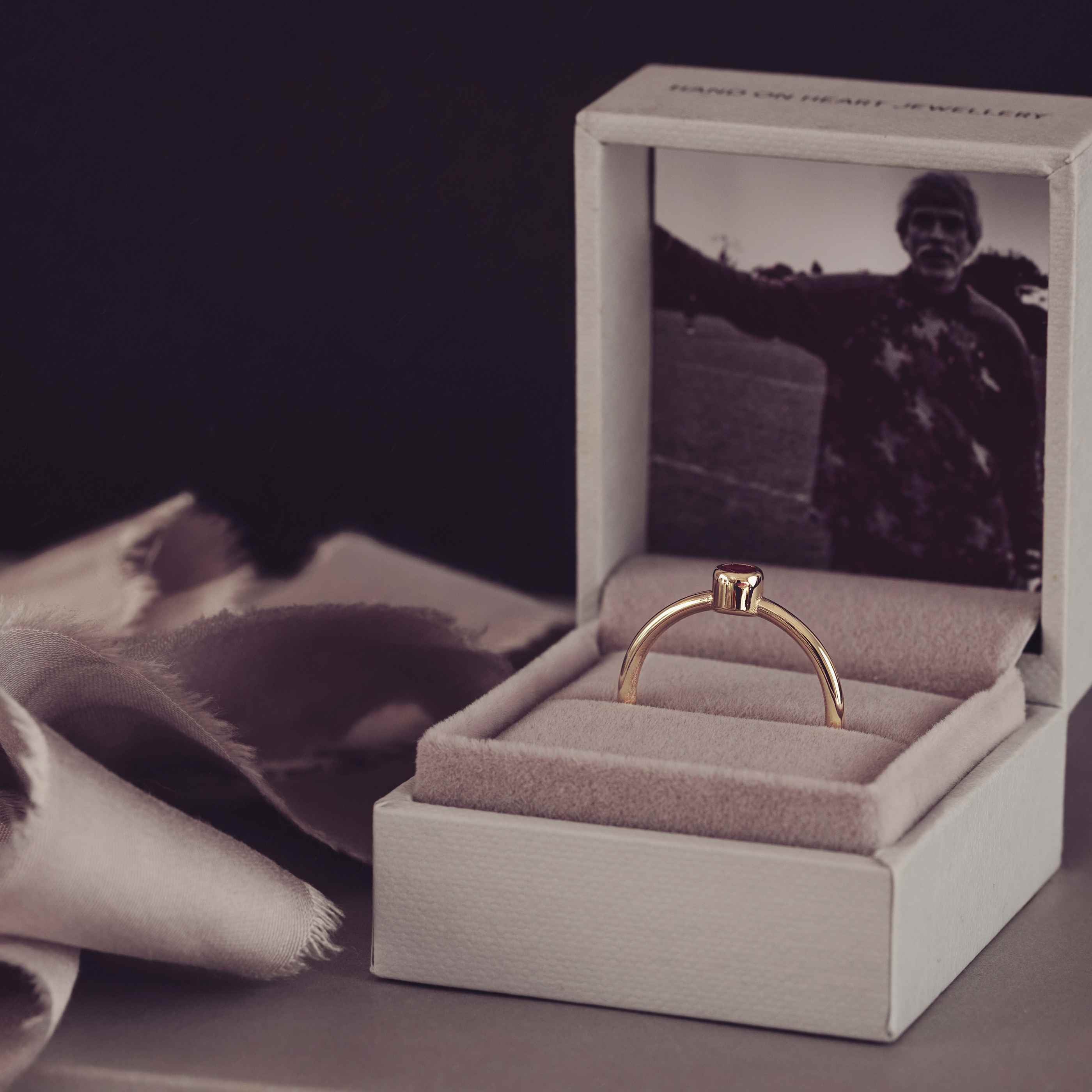 Women's Gold Ring made from Cremation Ashes