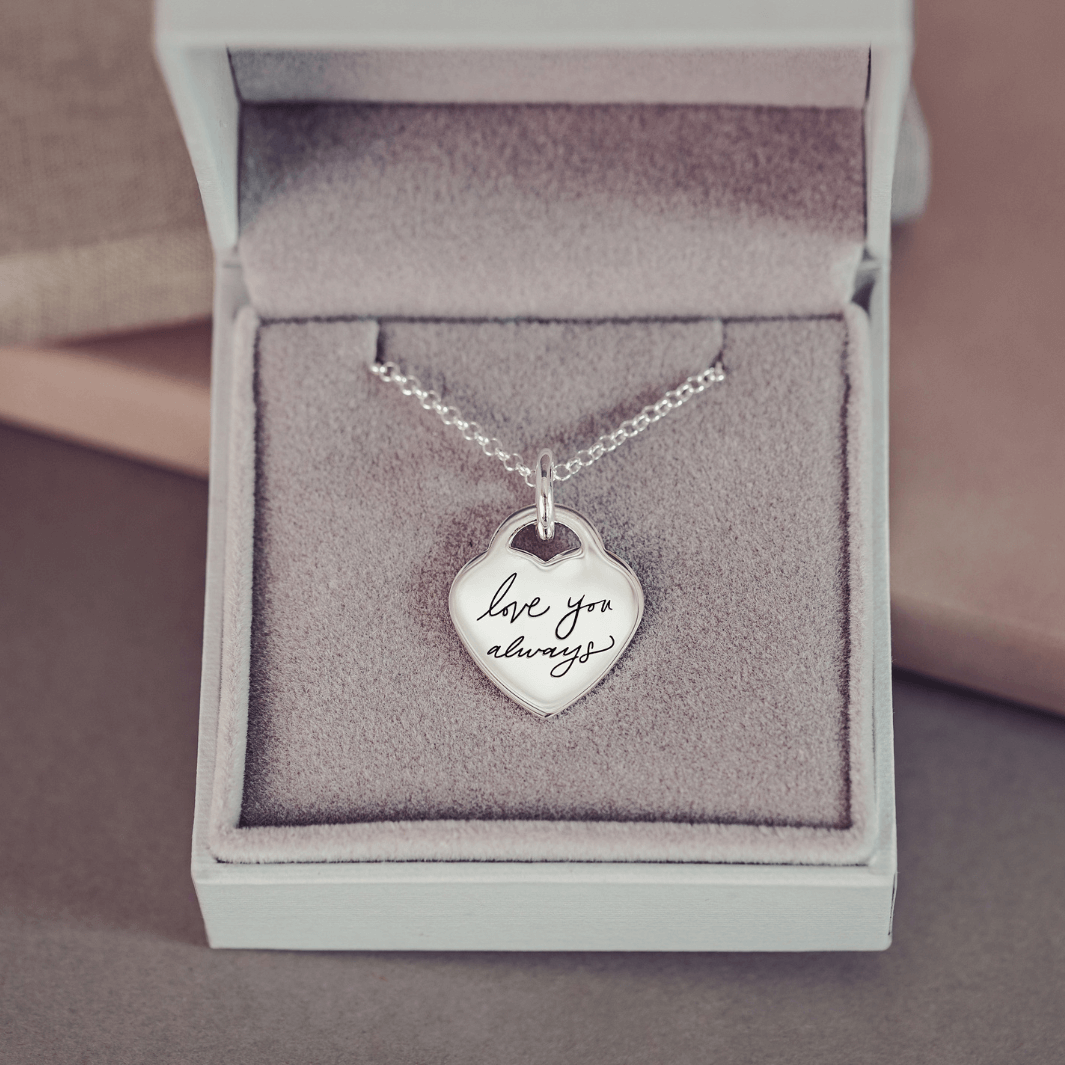 Lock Heart Handwriting Necklace