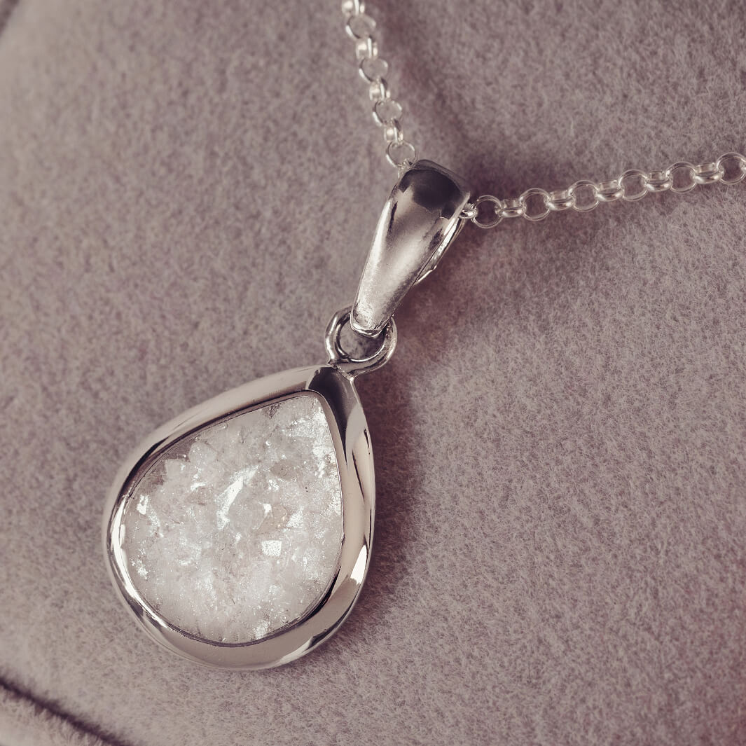 Memorial Ashes Peardrop Necklace