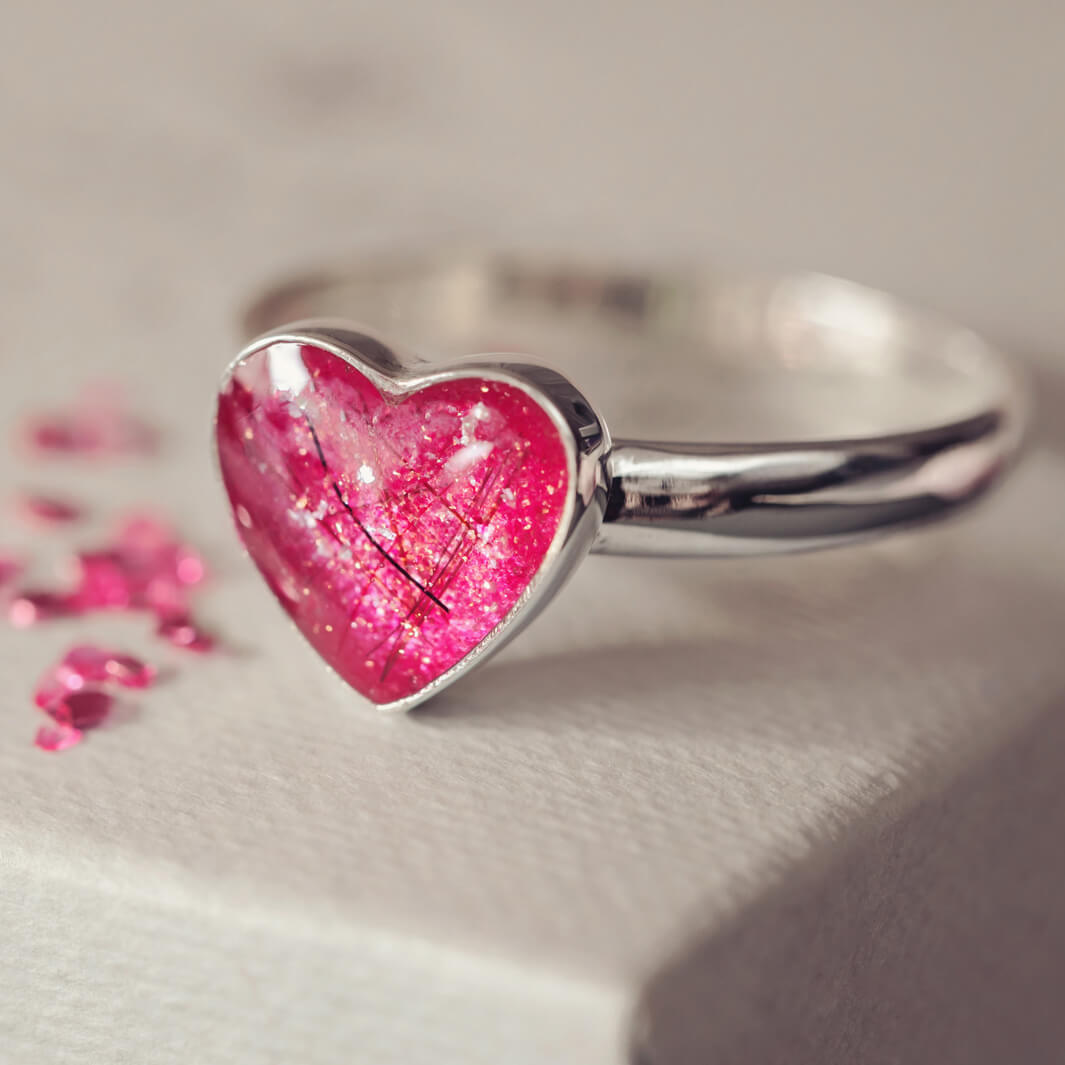 Memorial Hair Heart Ring