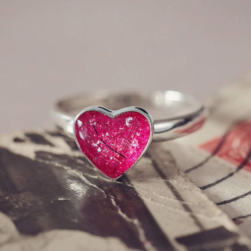 Memorial Hair Heart Ring