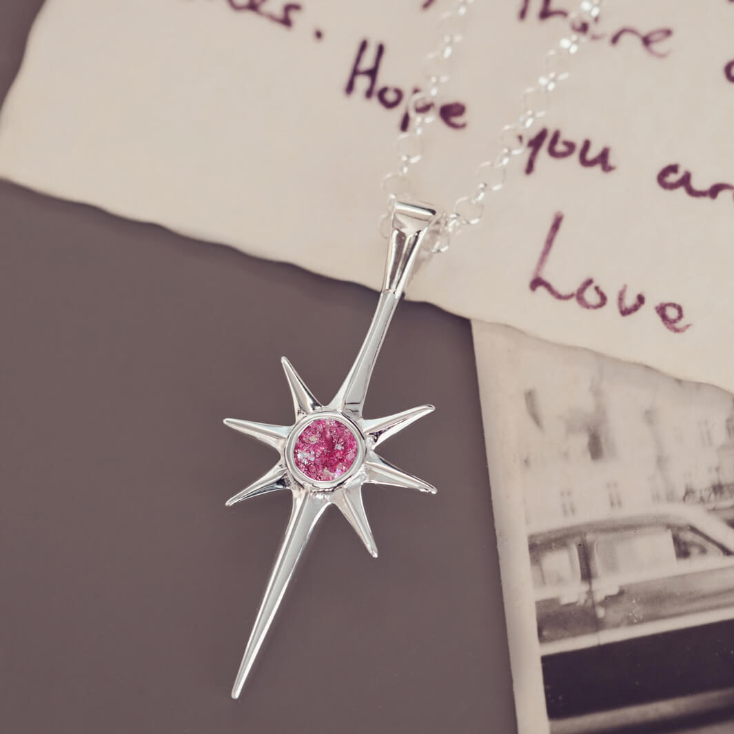 North Star Cremation Ashes Necklace