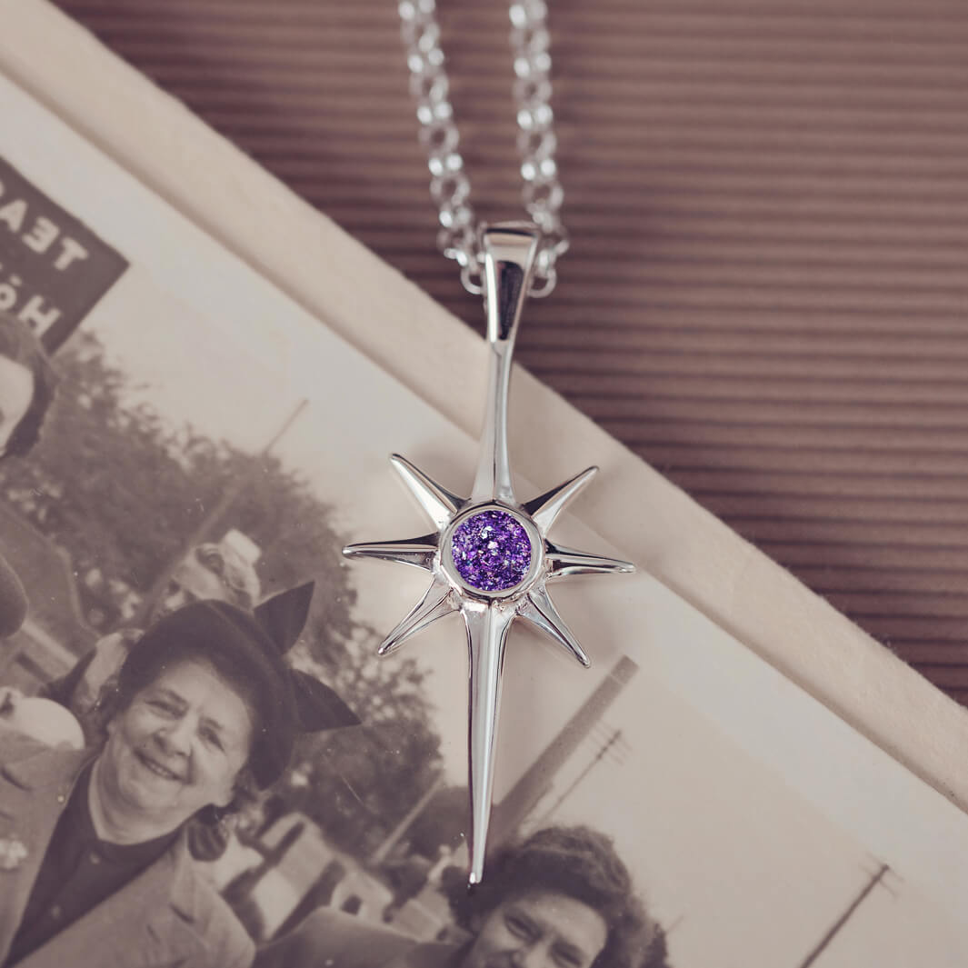 North Star Cremation Ashes Necklace