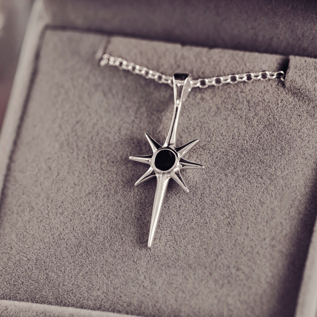 North Star Cremation Ashes Necklace