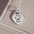 Pawprint Lock Heart Necklace