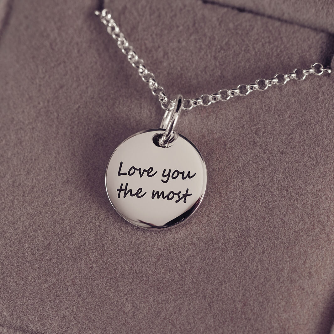 Memorial Fingerprint Round Necklace