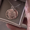 Family tree necklace with names engraved 