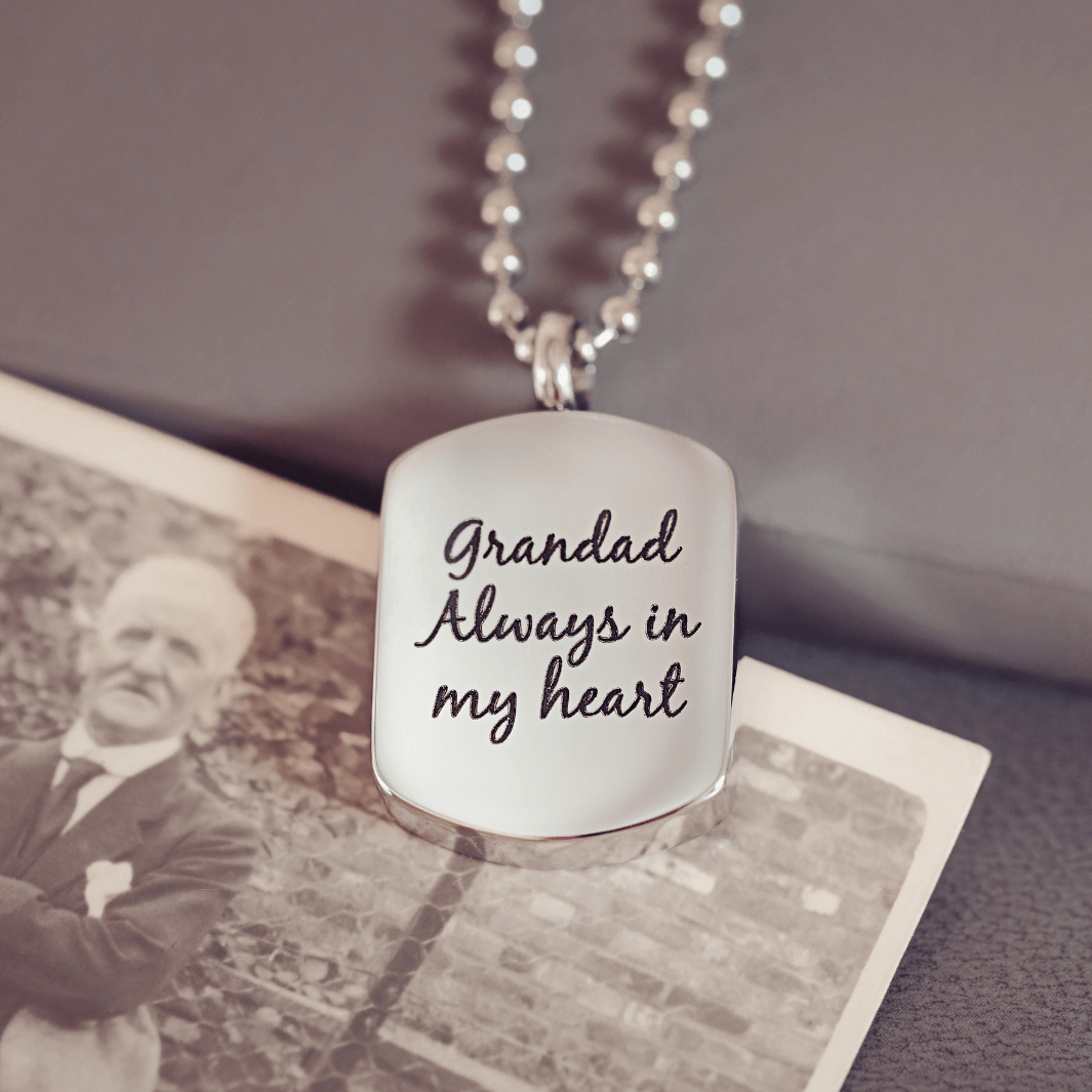 Dog Tag Ashes Urn Necklace