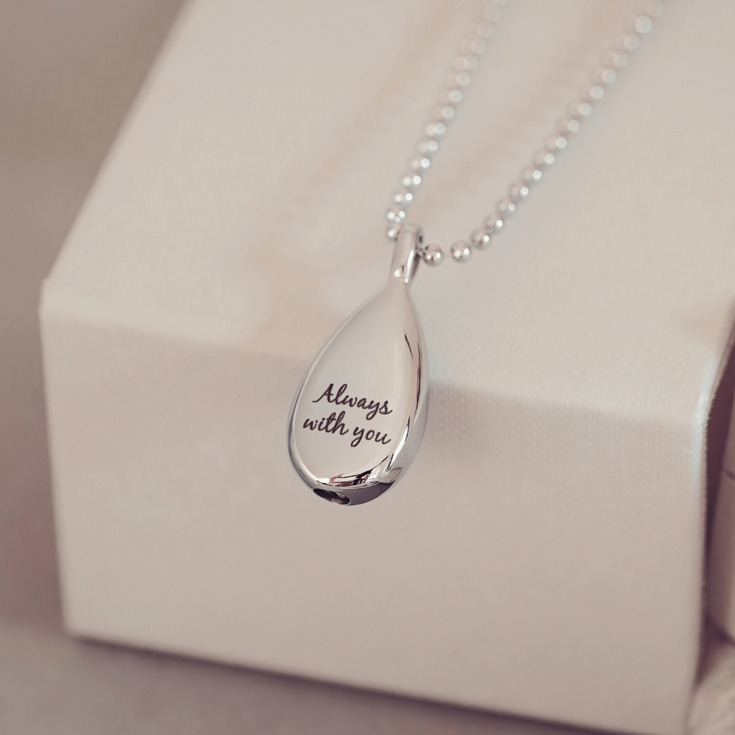 Teardrop Cremation Urn Necklace