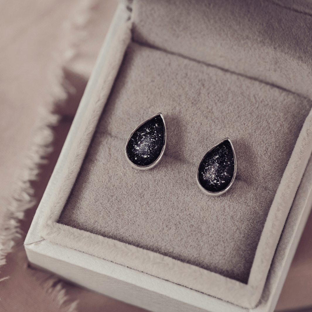 Cremation Ashes Teardrop Earrings