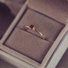 Women's Gold Cremation Ashes Bezel Ring