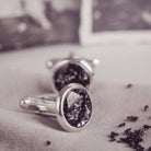 Cremation Ashes Black Cufflinks