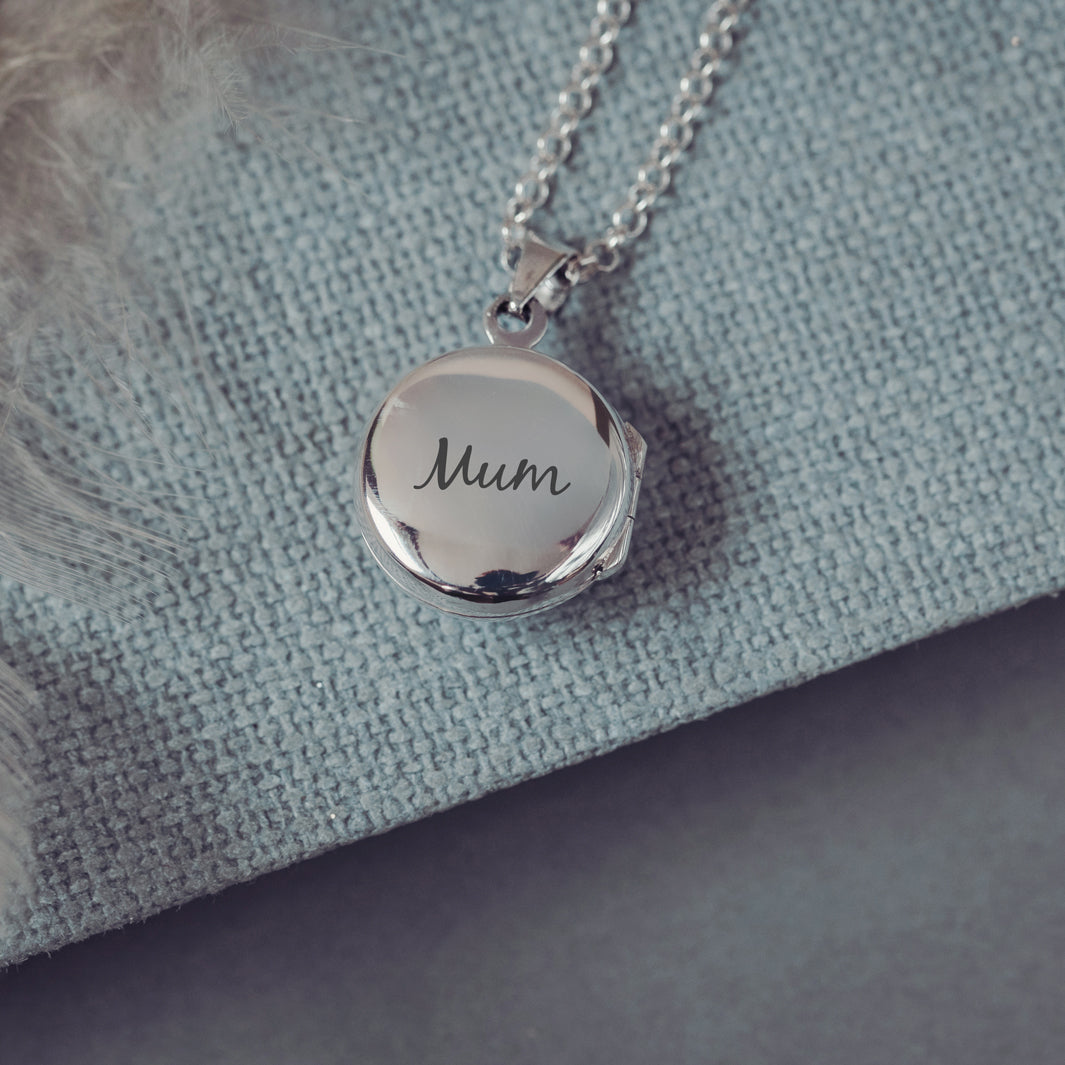 Memorial Ashes Round Locket Necklace Ashes Hand on Heart Jewellery