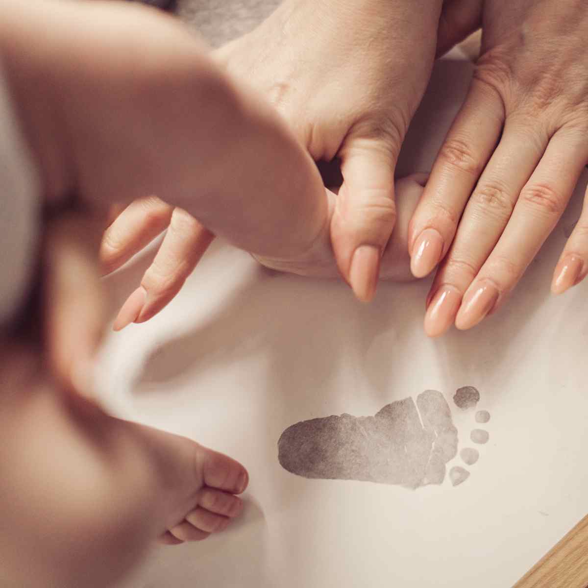 Taking Baby Footprints