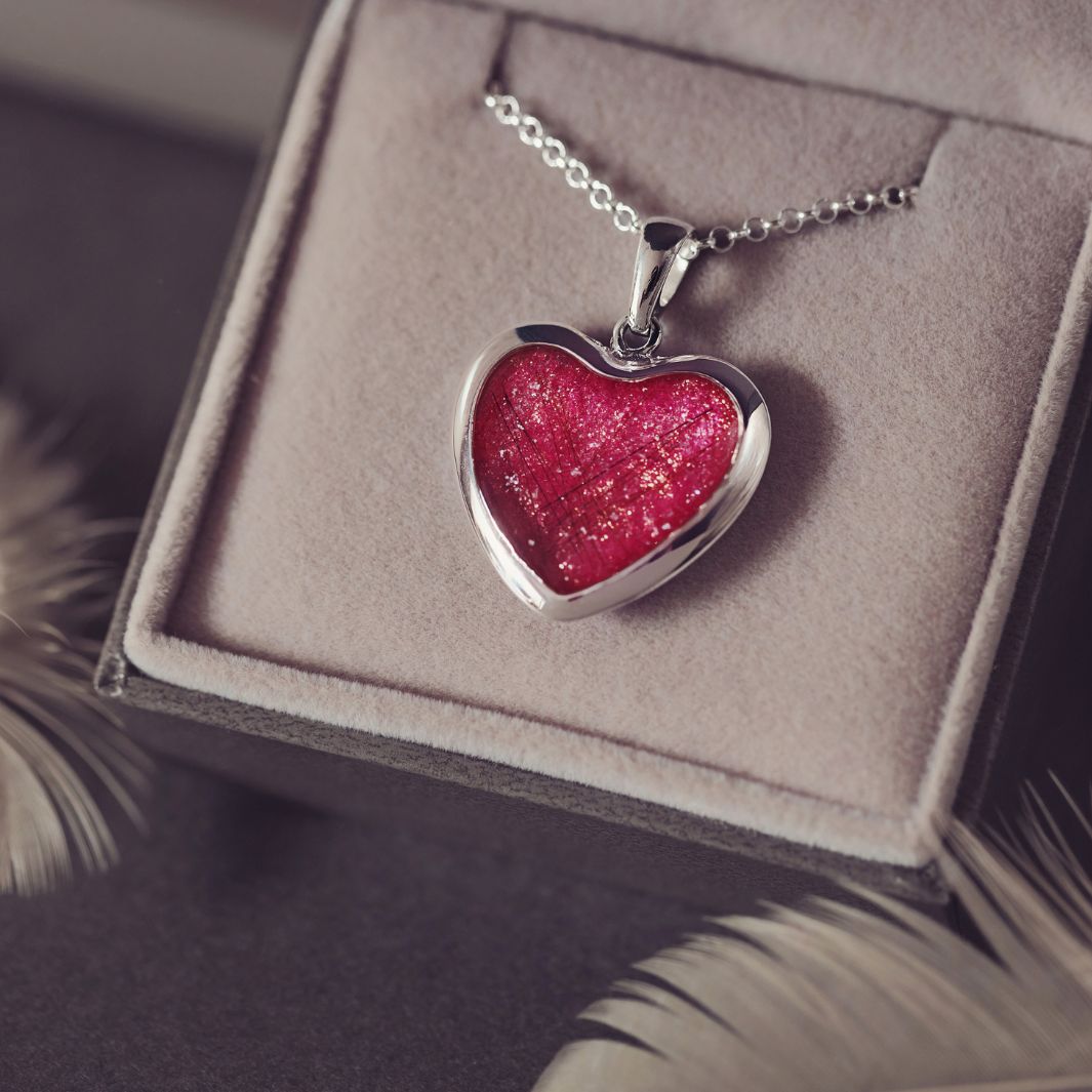 Heart Necklace made with Horses Hair