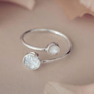 Women's Cremation Ashes Adjustable Ring Clear