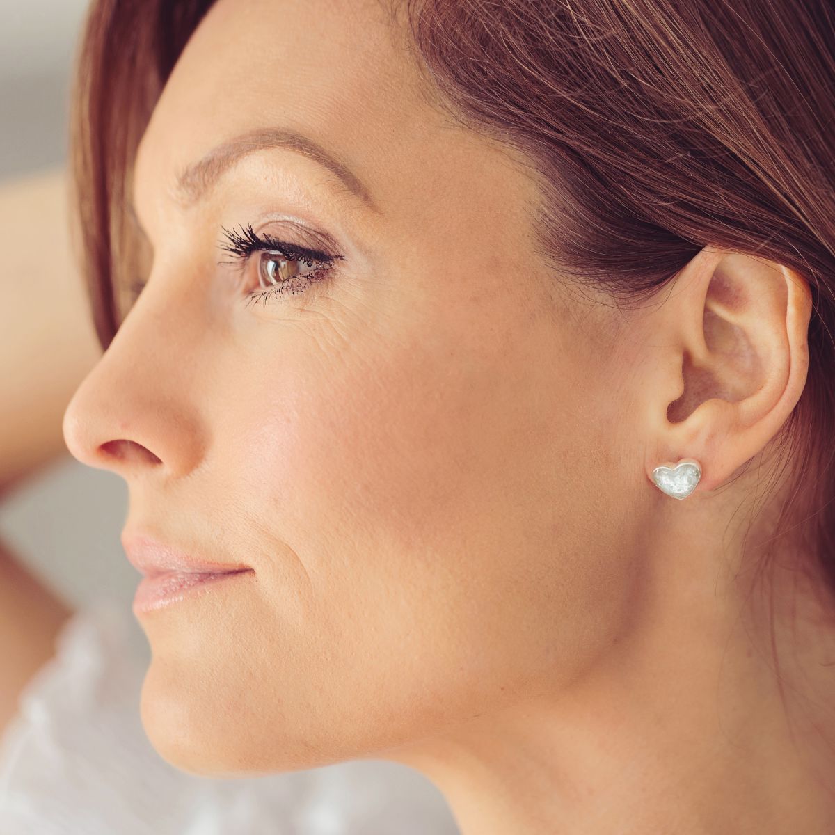 Cremation Ashes Heart Earrings