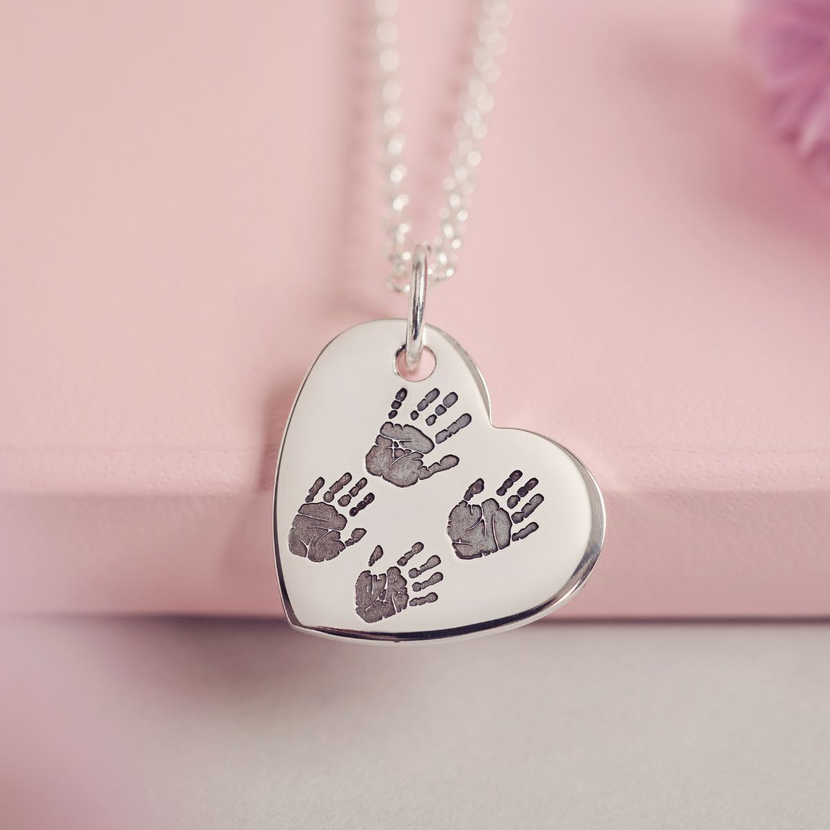 Handprint Heart Necklace