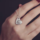 Memorial Fingerprint Heart Necklace