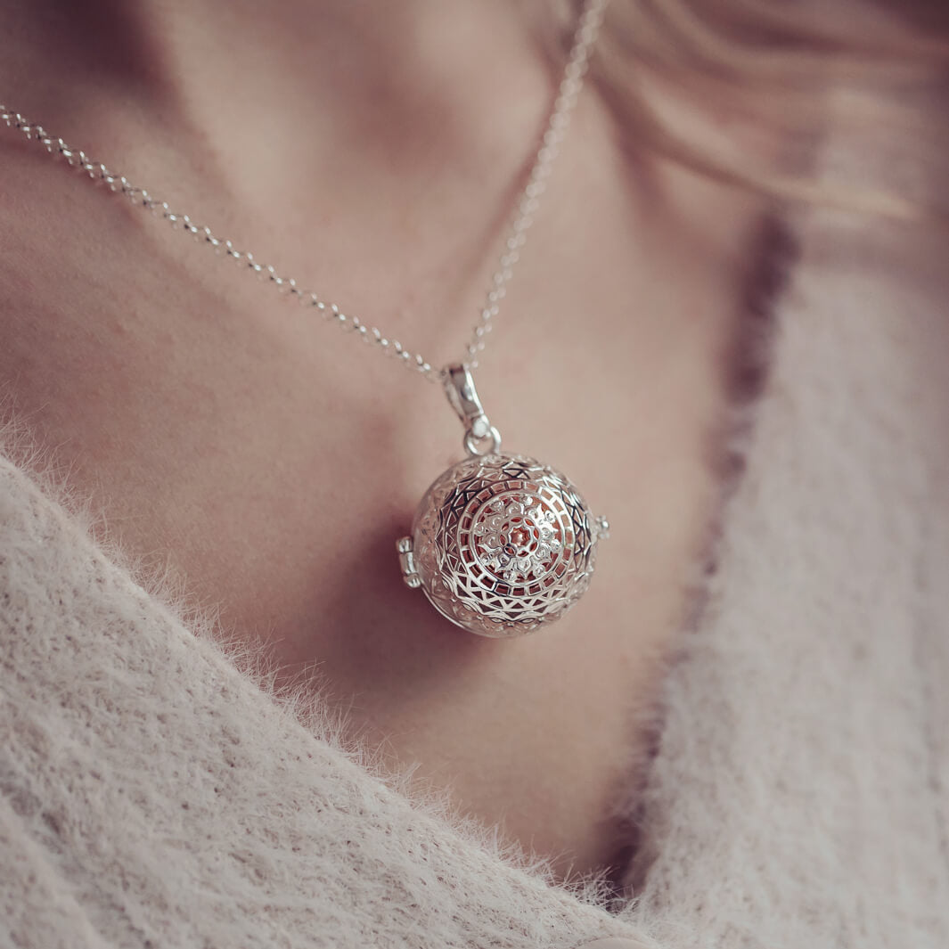 Patterned Ashes Urn Locket Necklace