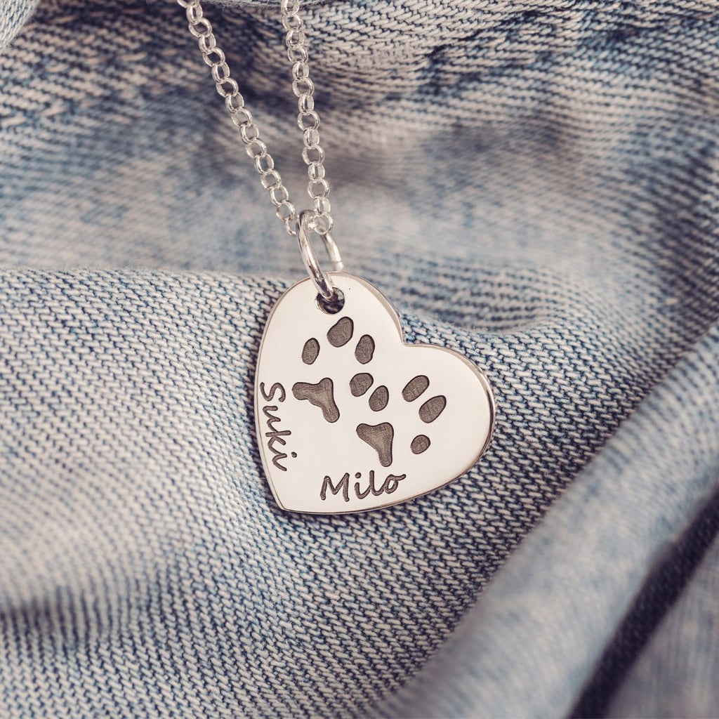 Paw Print Necklace, Dog Paw Necklace, Cat Claw Pendants, Dog Necklaces for  Women - Walmart.com