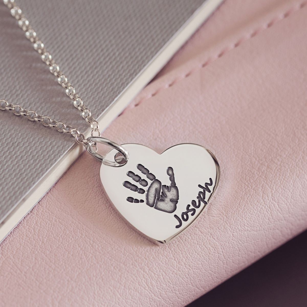 Handprint Heart Necklace